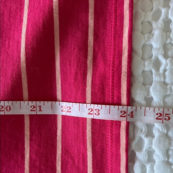 Talbots Hot Pink & White Striped V-Neck Tie-Sleeve Top NWT Size MP - Picture 13 of 13